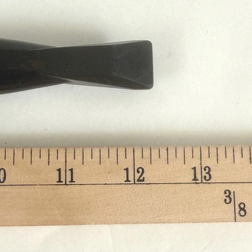 Vintage CUTCO Slotted Serving Spoon Marbled Black Red Handle USA 12.5